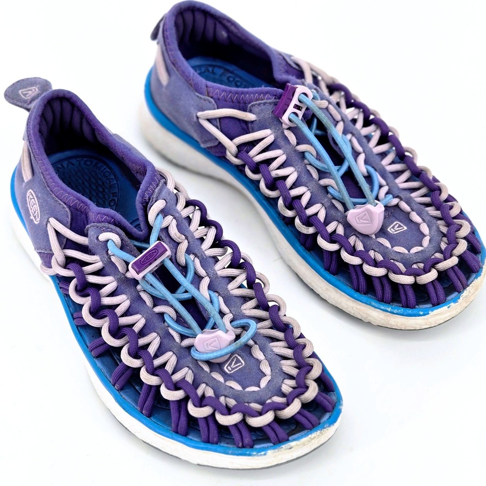 KEEN Uneek O2 Liberty Azure Blue Purple Corded Sport Sandals Youth Kids Size 1